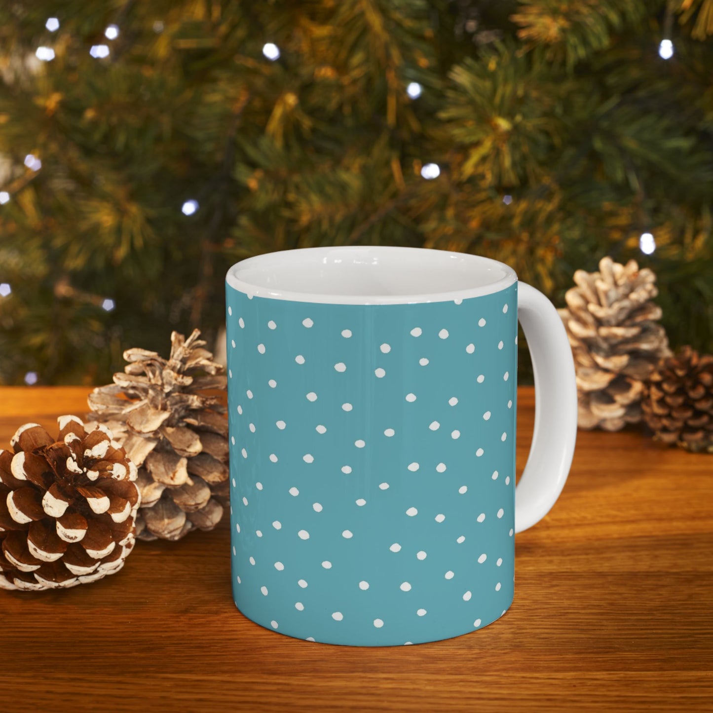 Dinky Dots Turquoise / White Cup