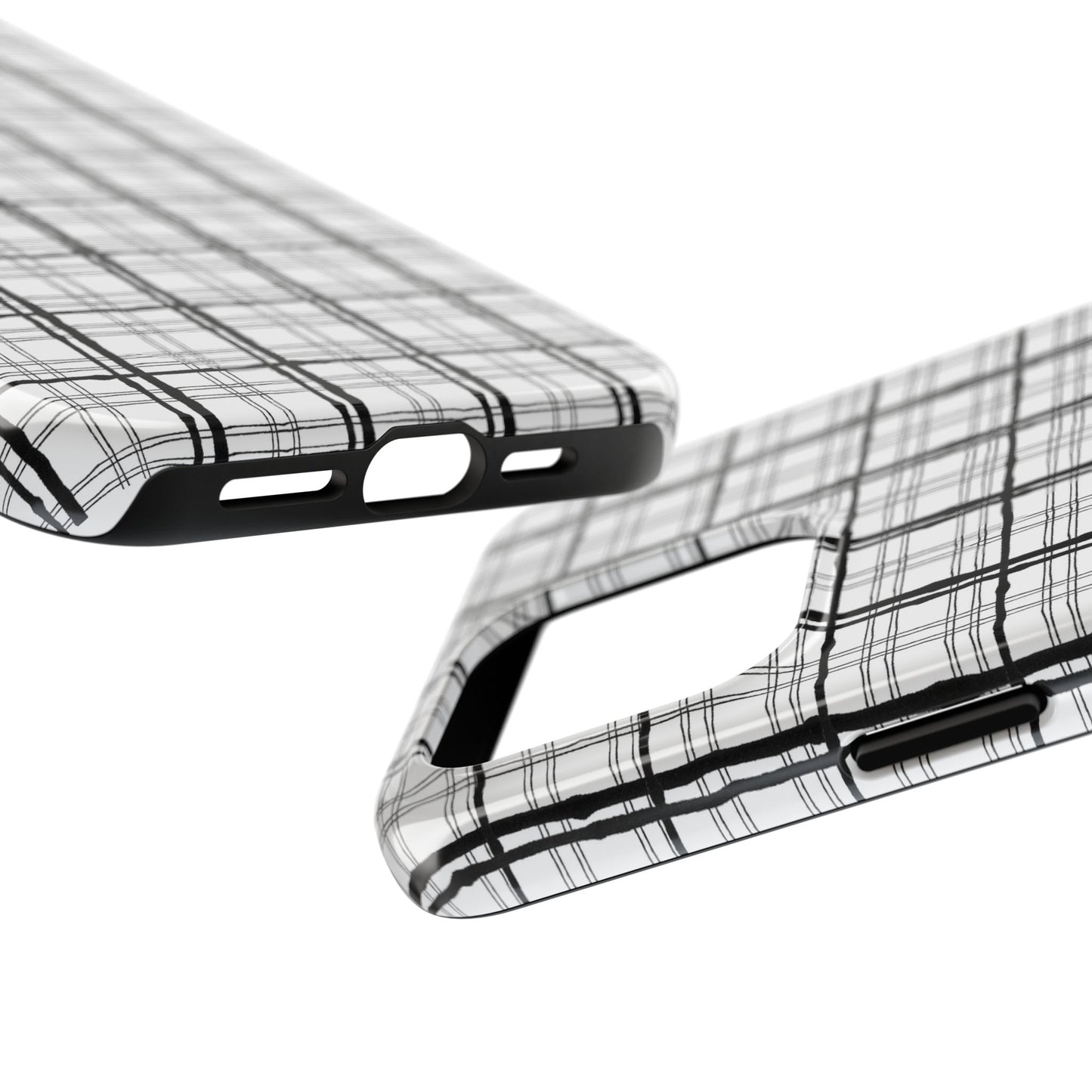 Sophistiplaid White / Black Phone Case
