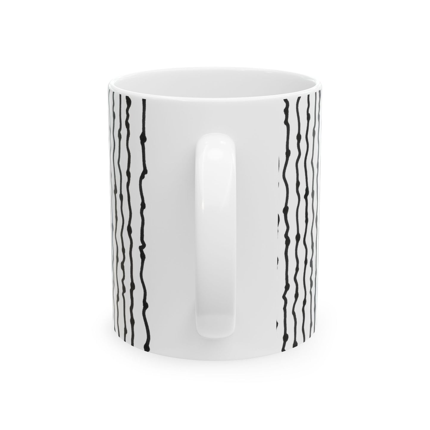 Faux Seersucker White / Black Cup