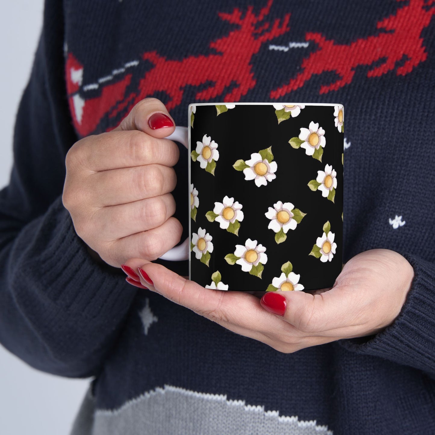 Daisies Black Cup