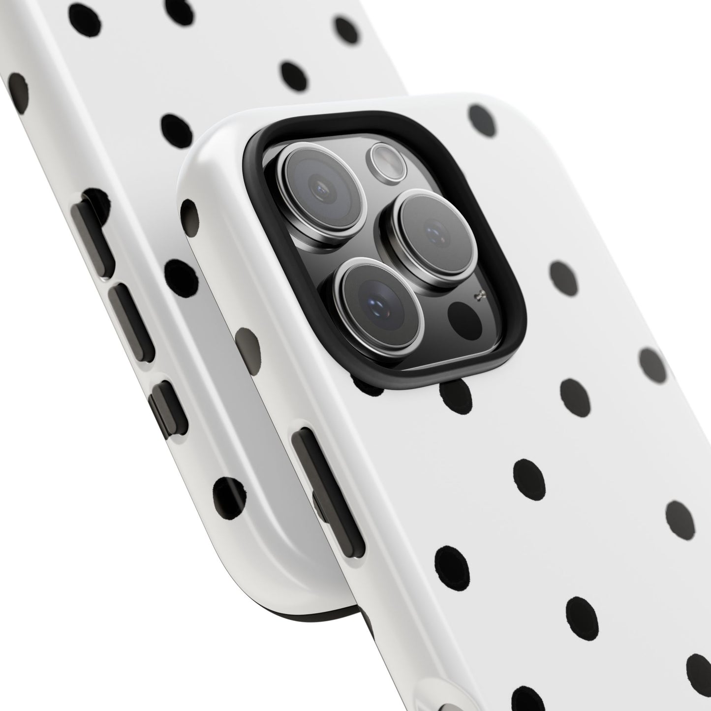 Space Dots White / Black Phone Case