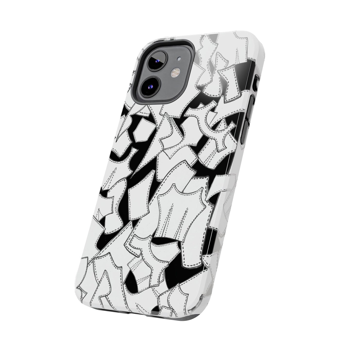 Pattern Pieces Black Phone Case
