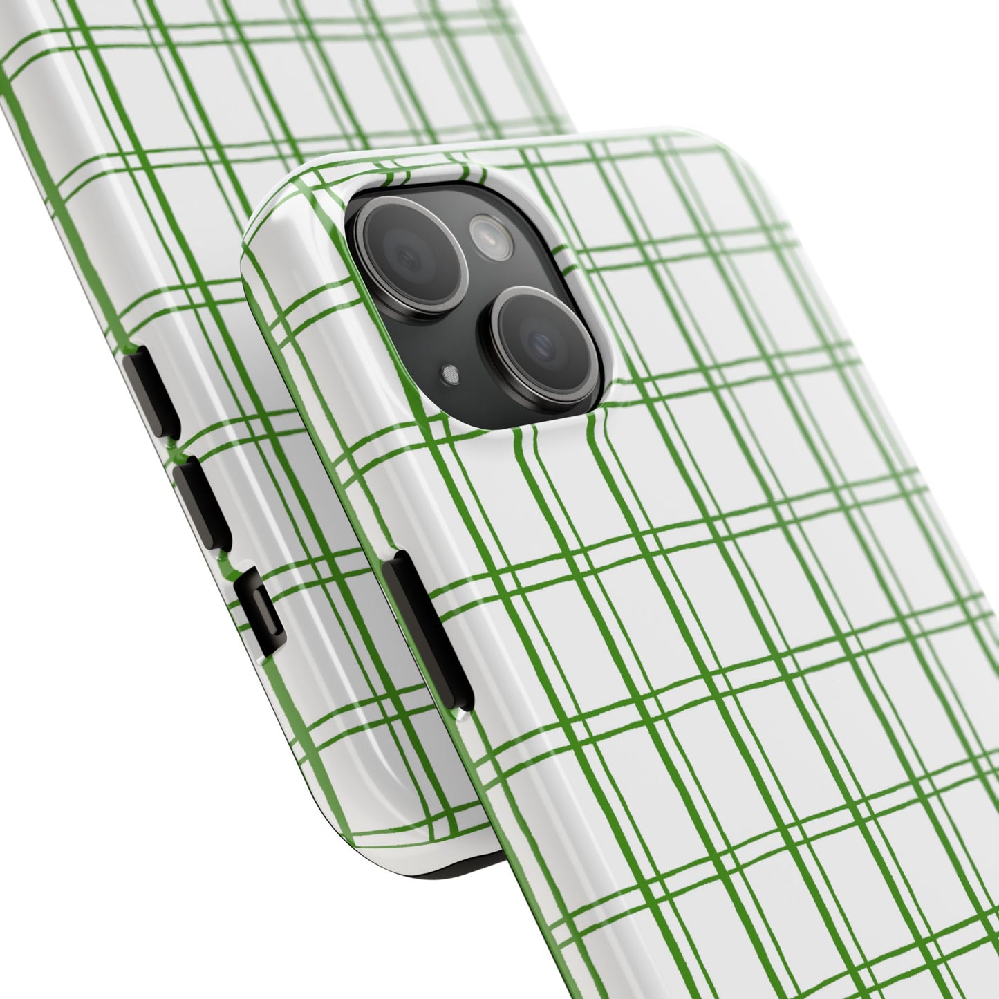 Little Plaid White / Green Phone Case
