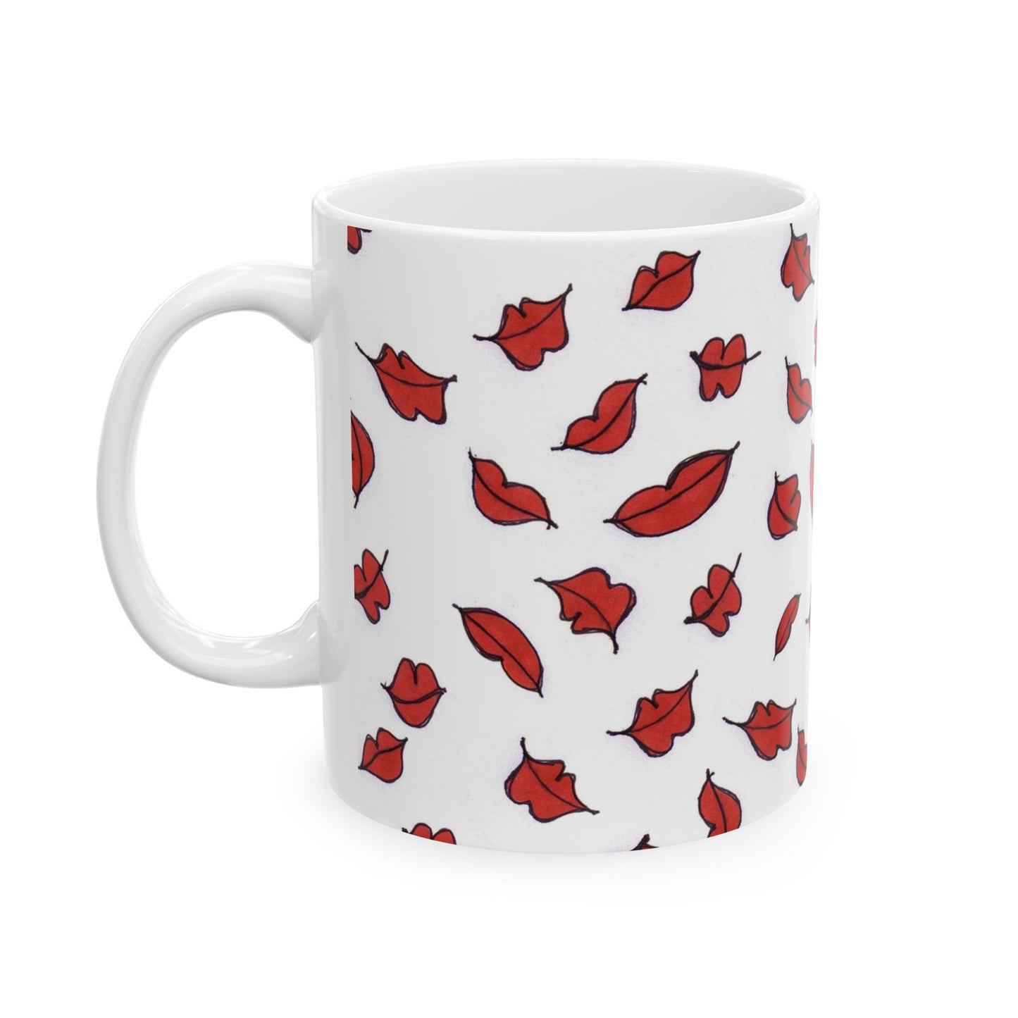 Autumn Lips White Cup