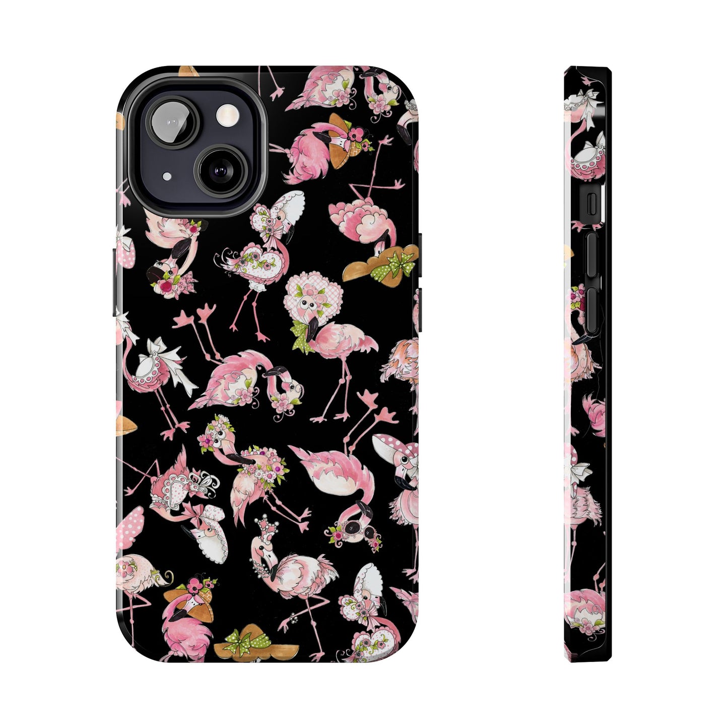 Tossed Flams Black Phone Case