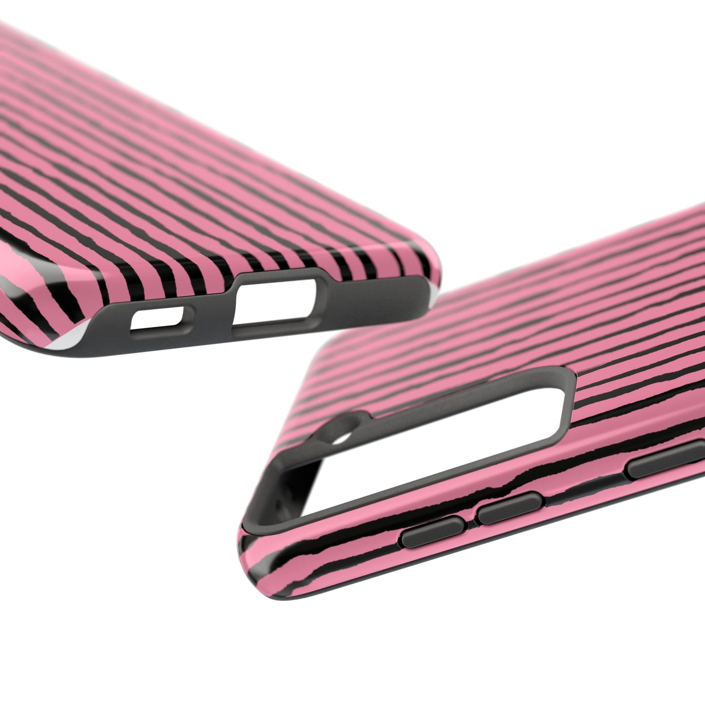 Sorta Stripe Bright Pink / Black Phone Case