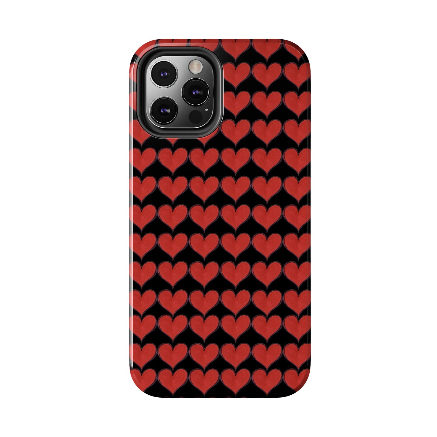 Heartbeats Black / Red Phone Case