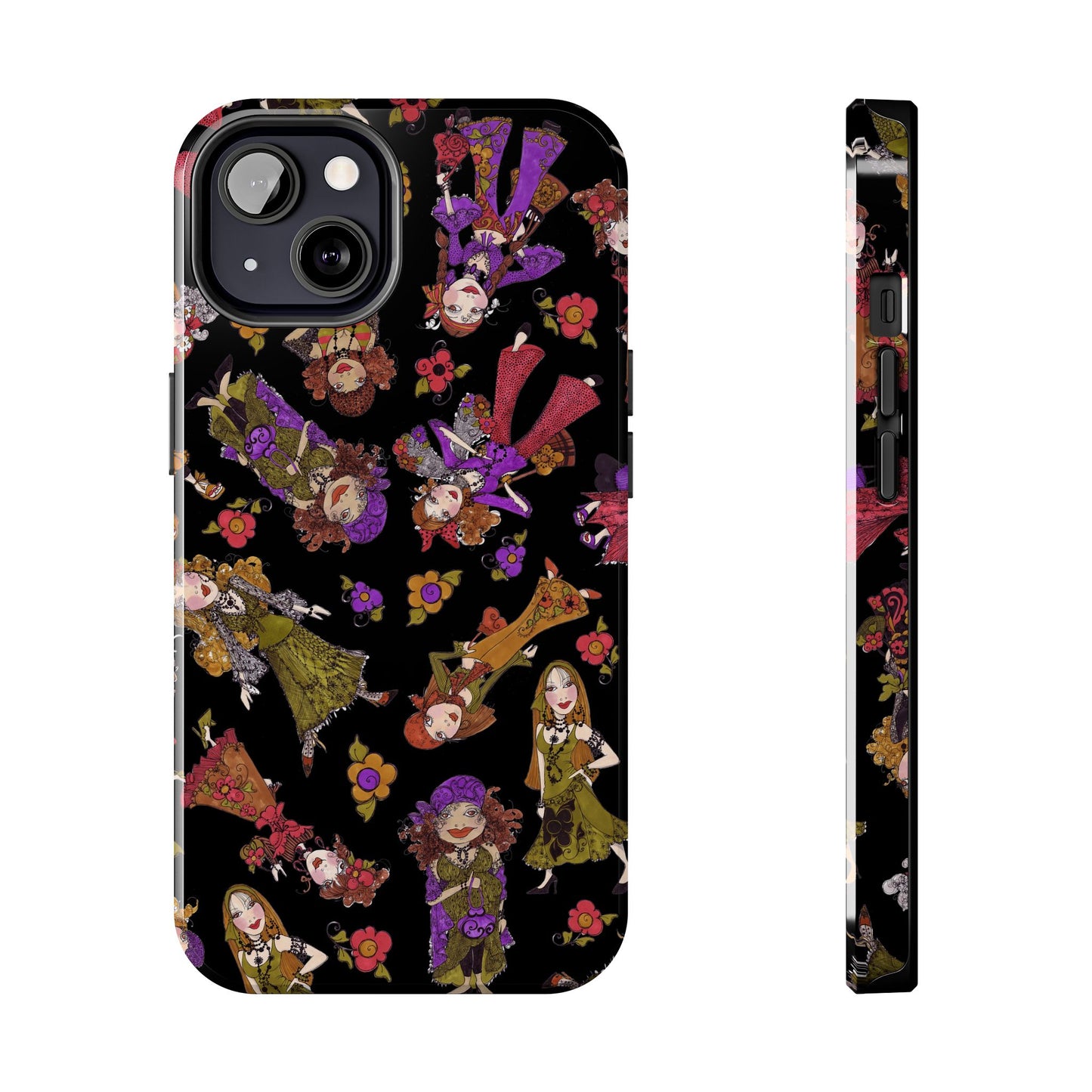 Tossed Gypsies Black Phone Case