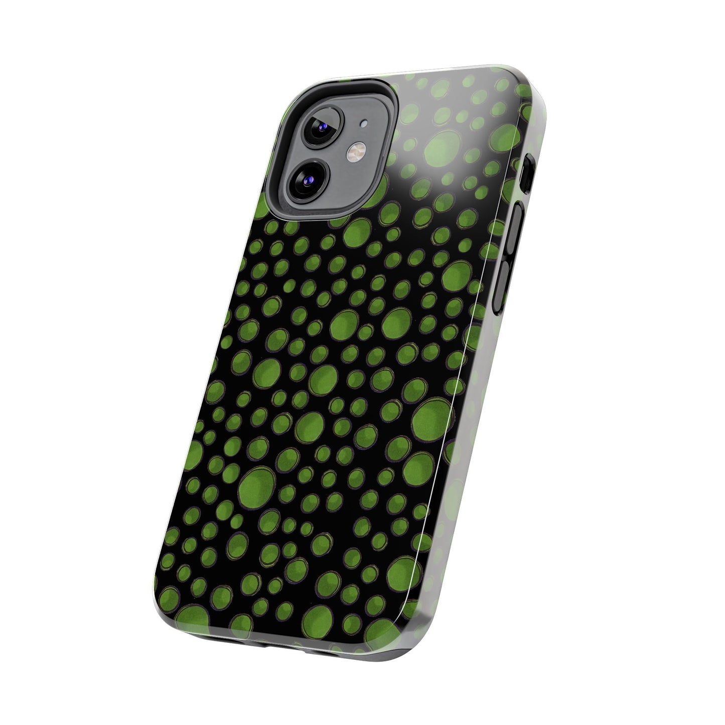 Dot Assortment Black / Green Phone Case