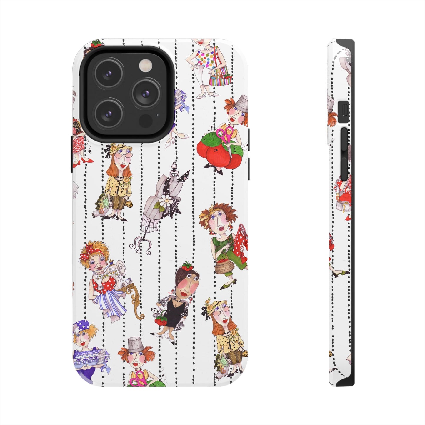 Sewphisticates White / Black Stripe Phone Case