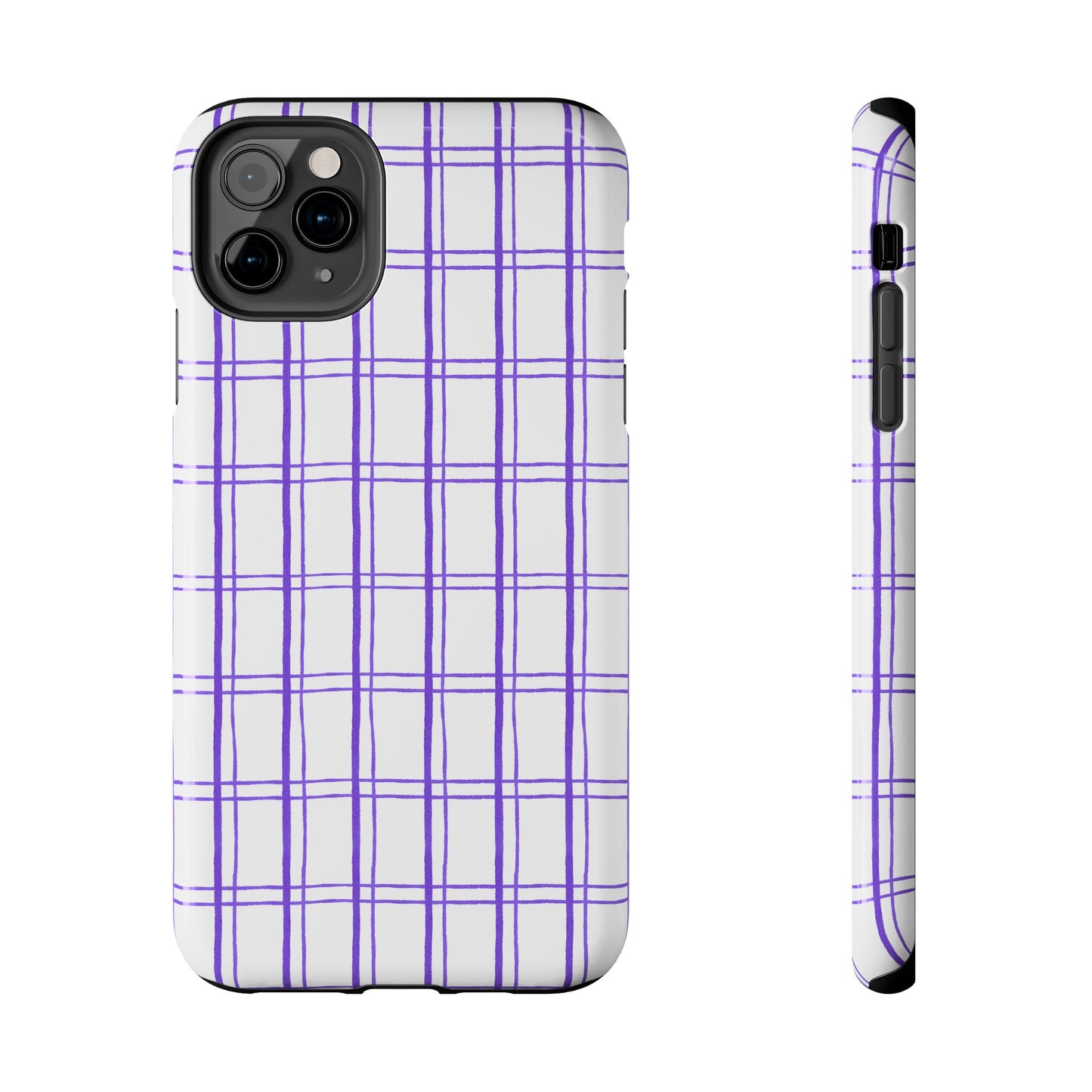 Little Plaid White / Blue Phone Case