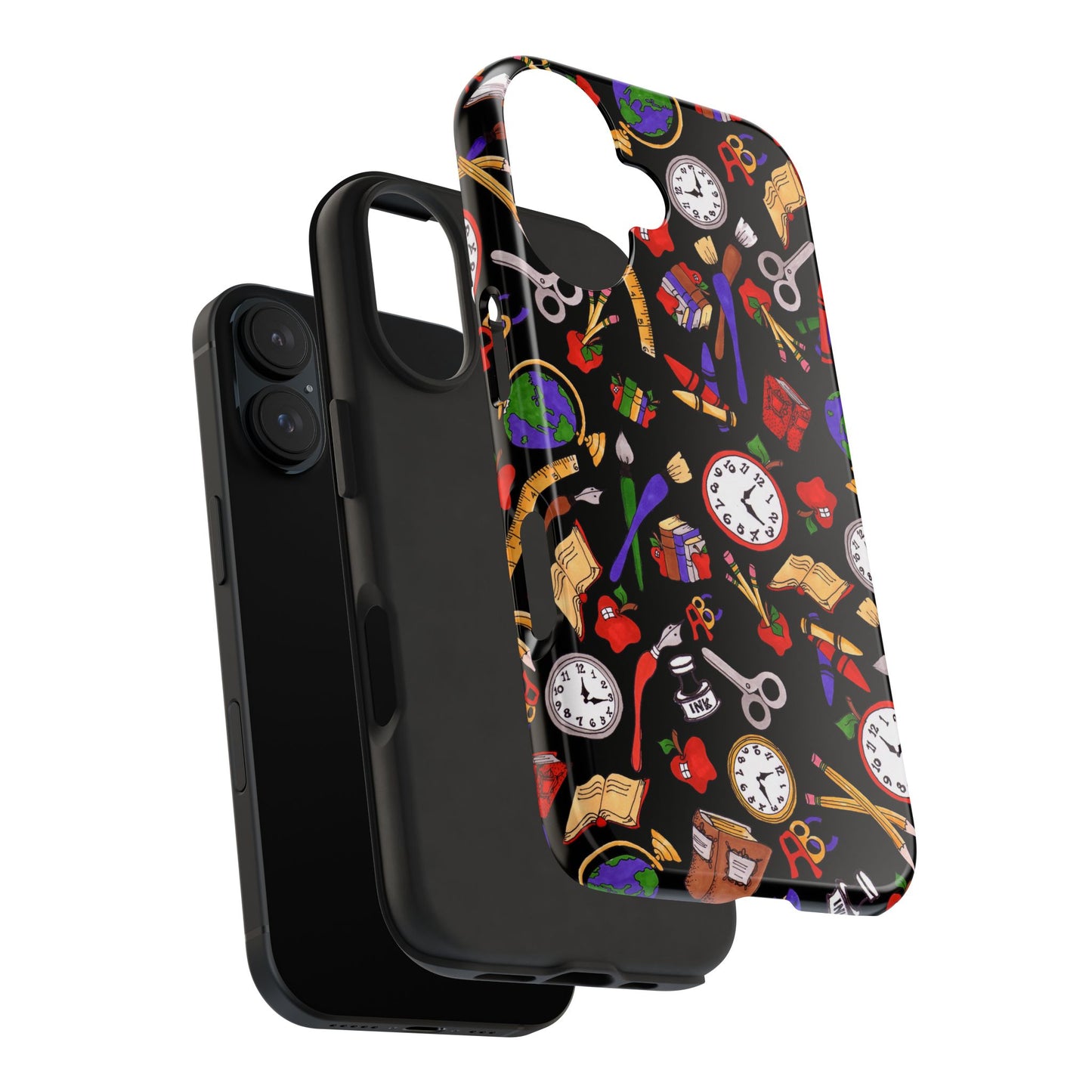 School Stuff Black Phone Case