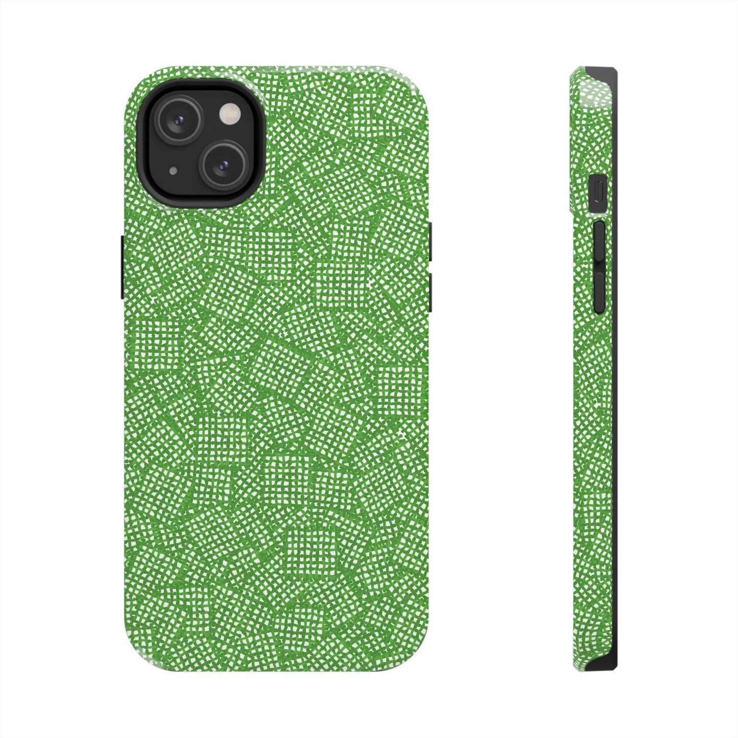 Check Patch Small Green Phone Case