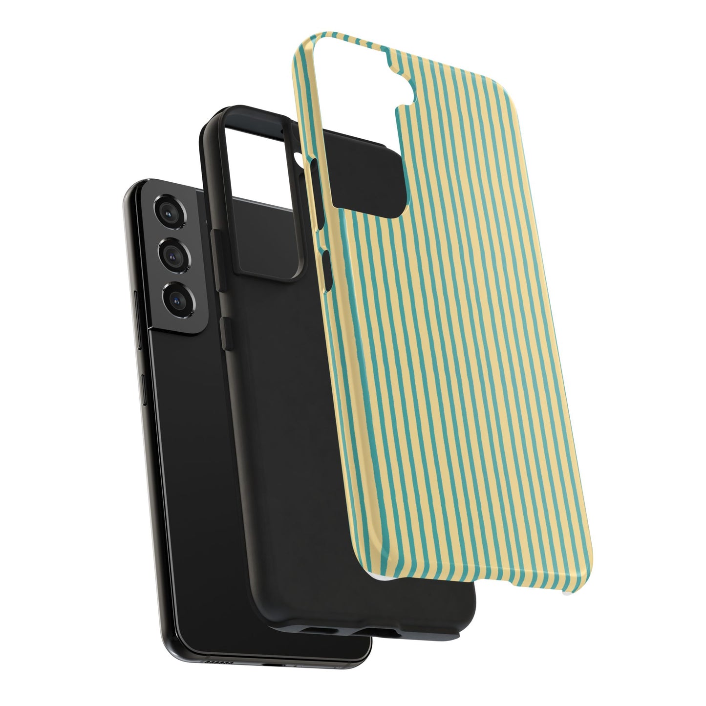 Stripe Yellow / Turquoise Phone Case