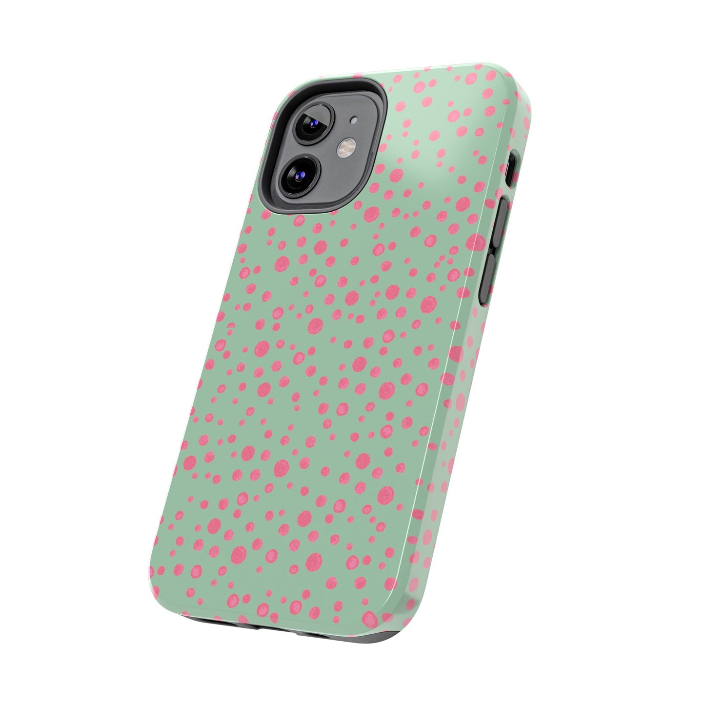 Balloon Dots Sage / Pink Phone Case