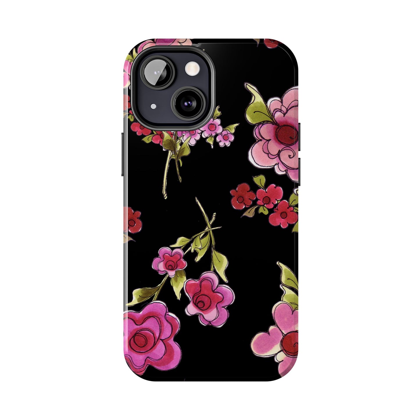 Jumbo Floral Black Phone Case