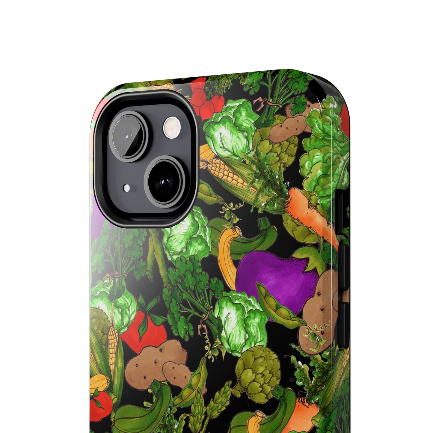 Veggie Jungle Black Phone Case