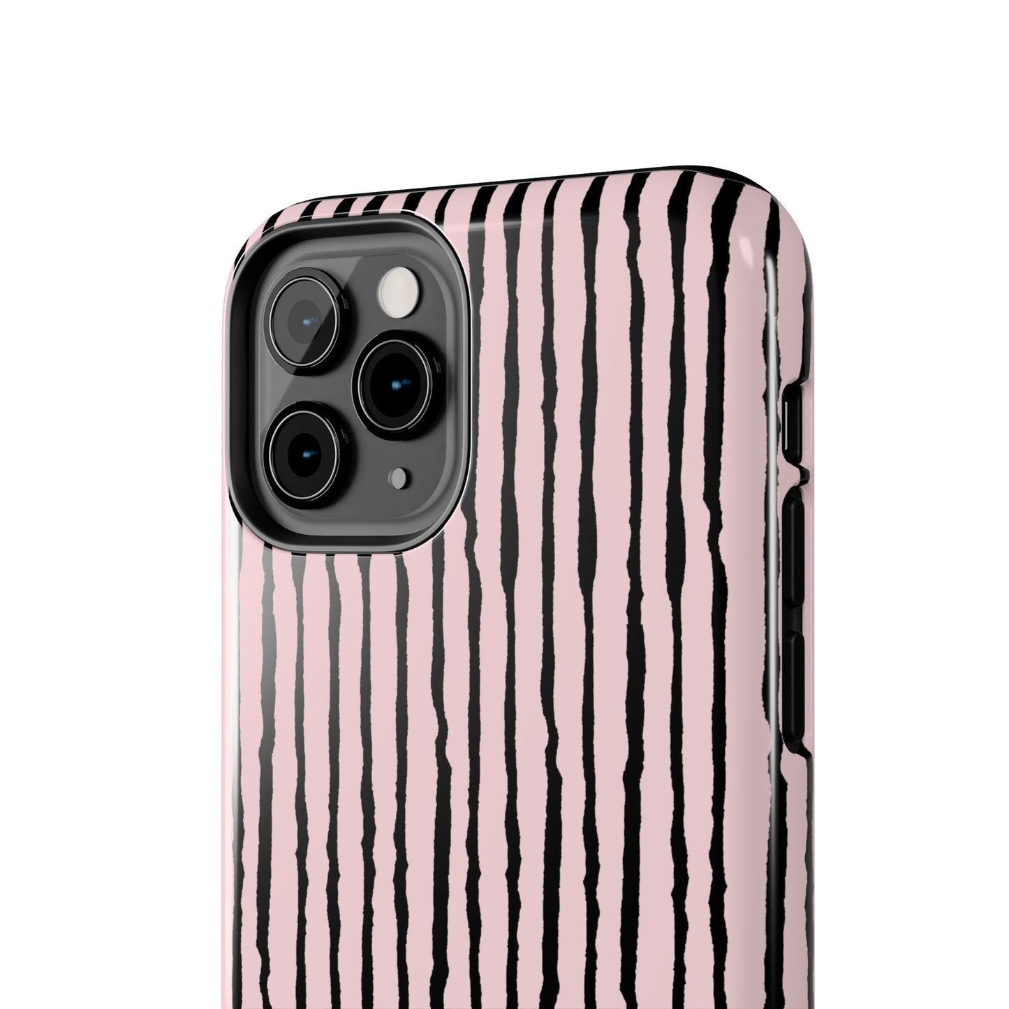 Sorta Stripe Light Pink / Black Phone Case