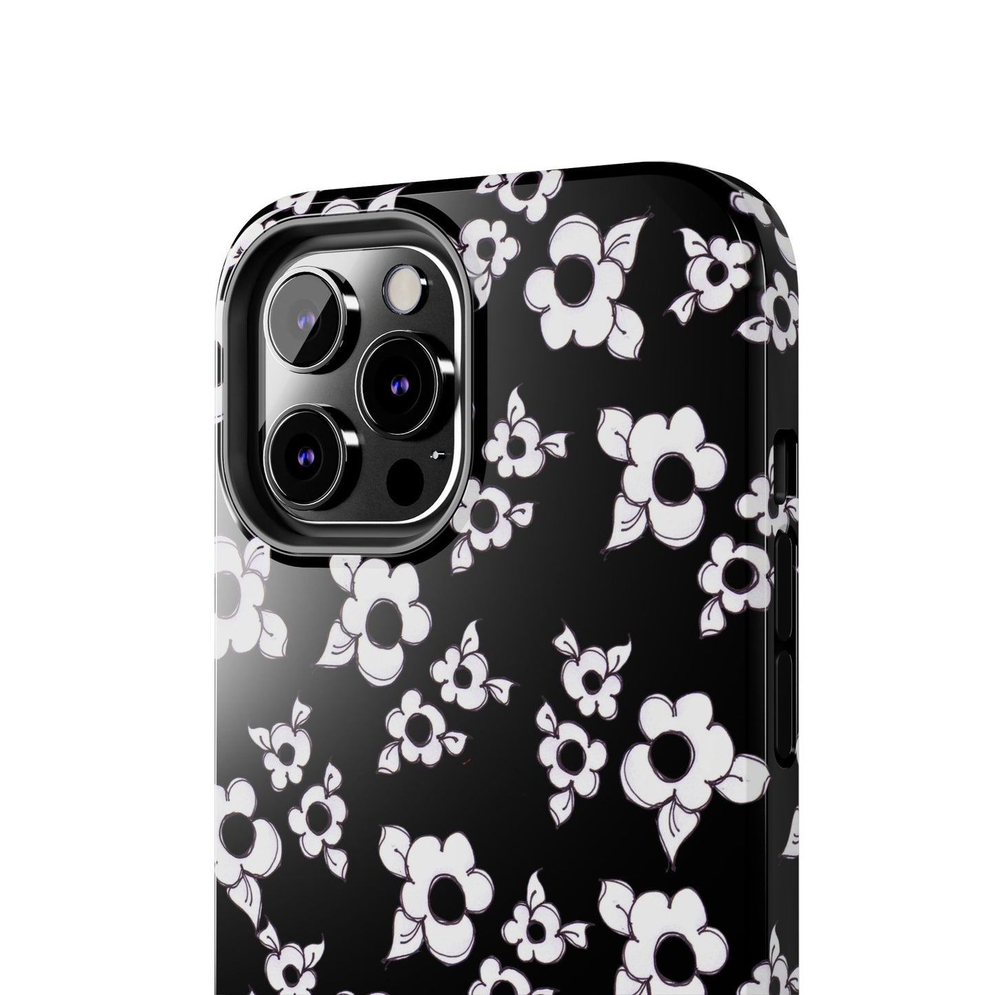 Daisy Cluster Black / White Phone Case