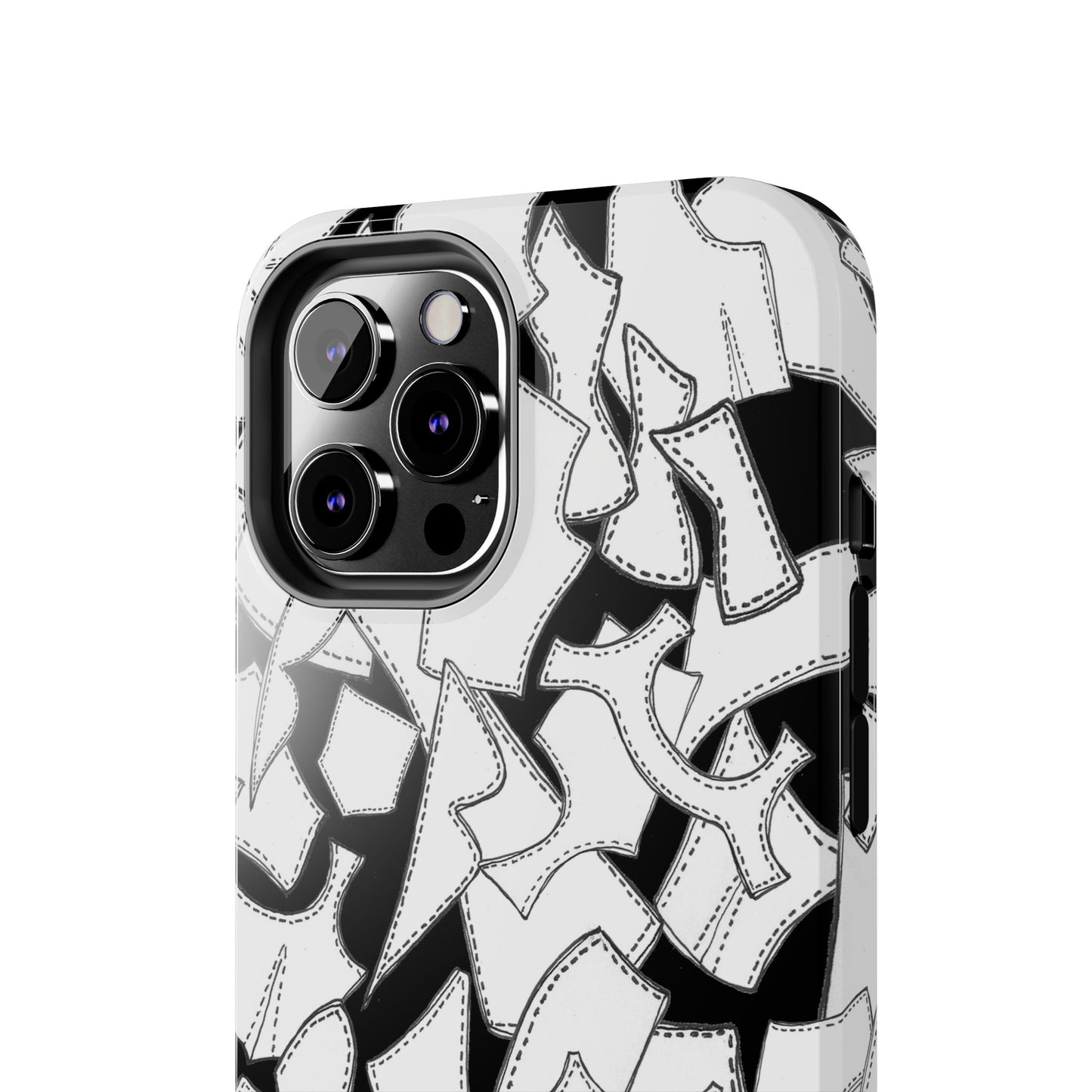 Pattern Pieces Black Phone Case