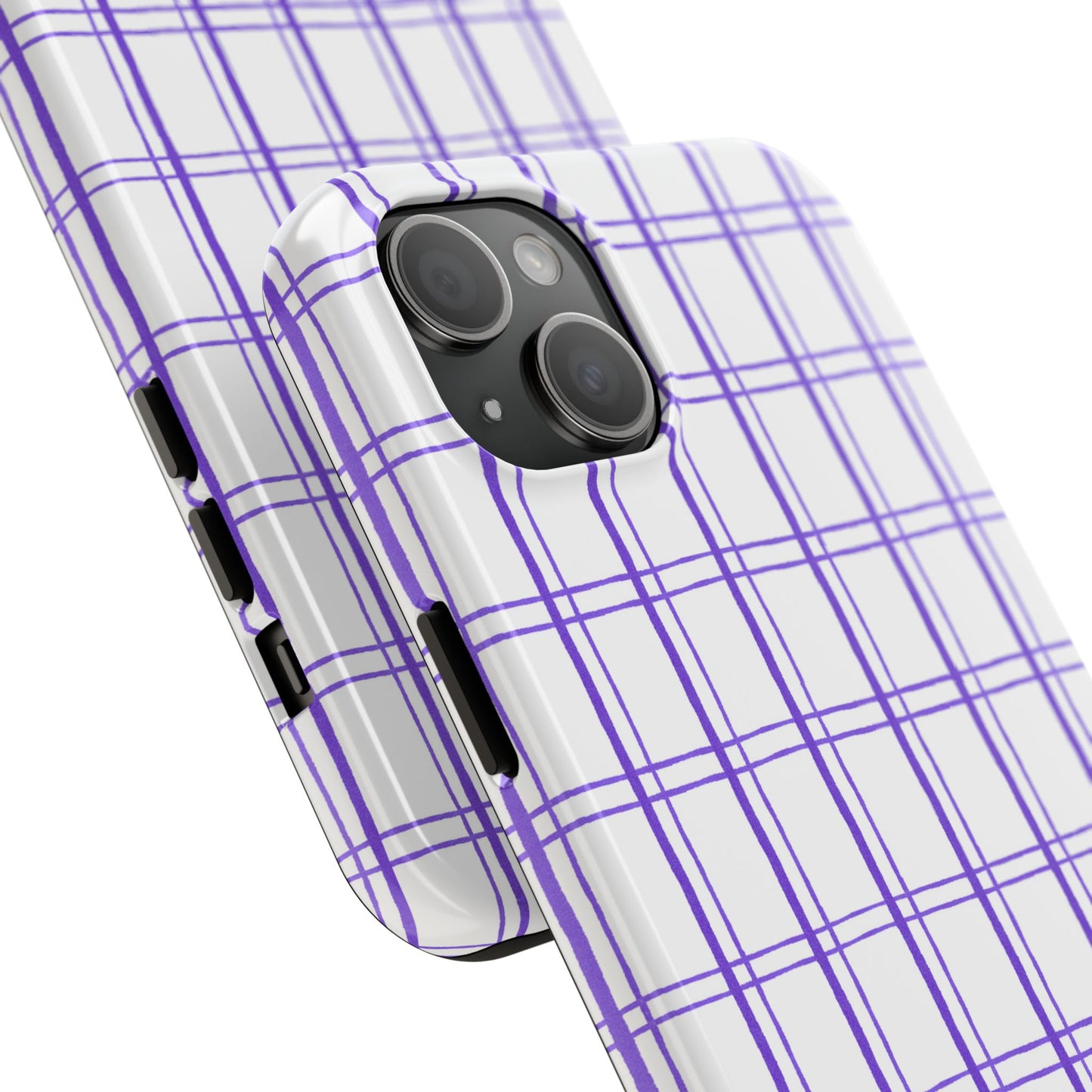 Little Plaid White / Blue Phone Case