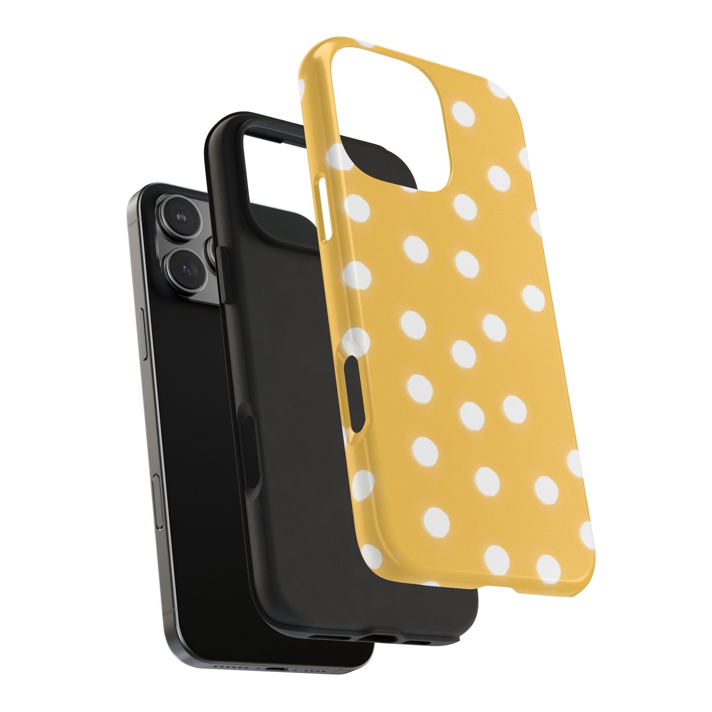 Jumbo Dots Yellow / White Phone Case