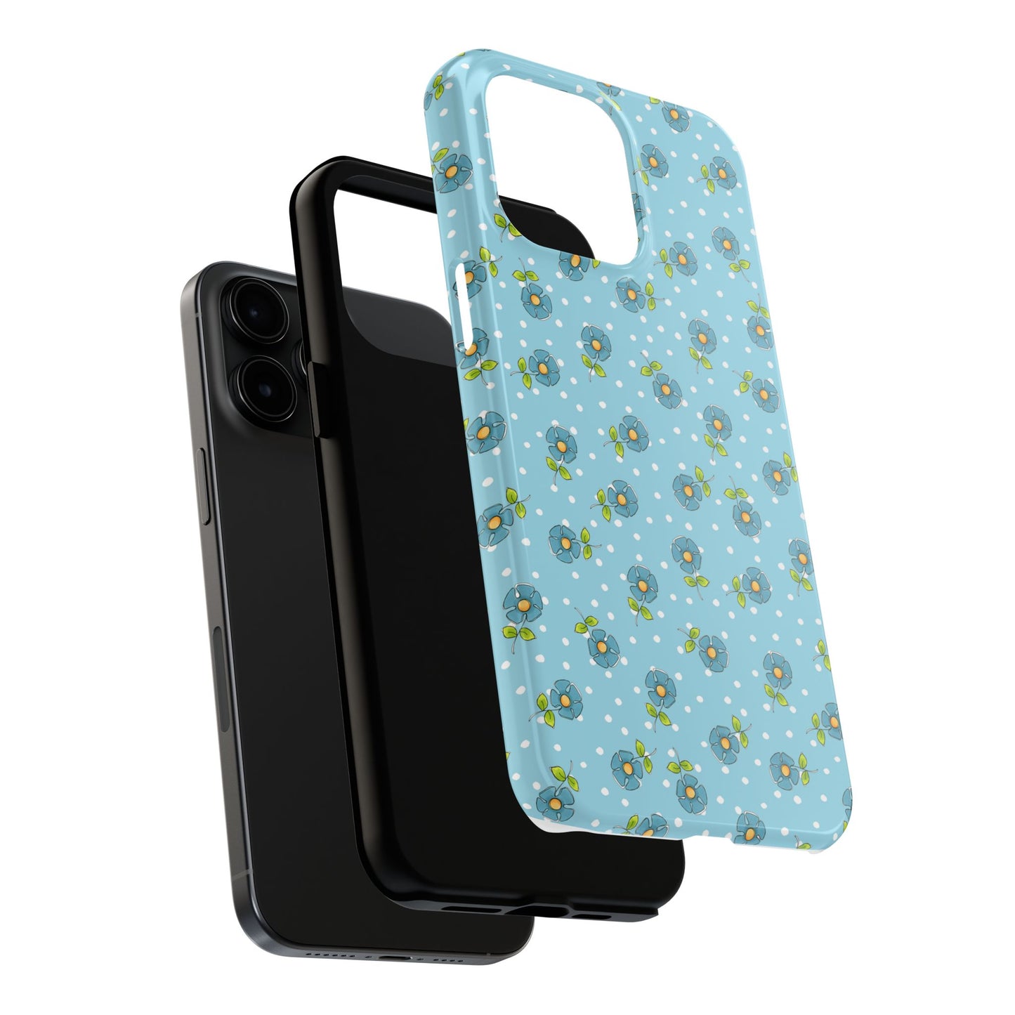Daisy Dots Turquoise Phone Case