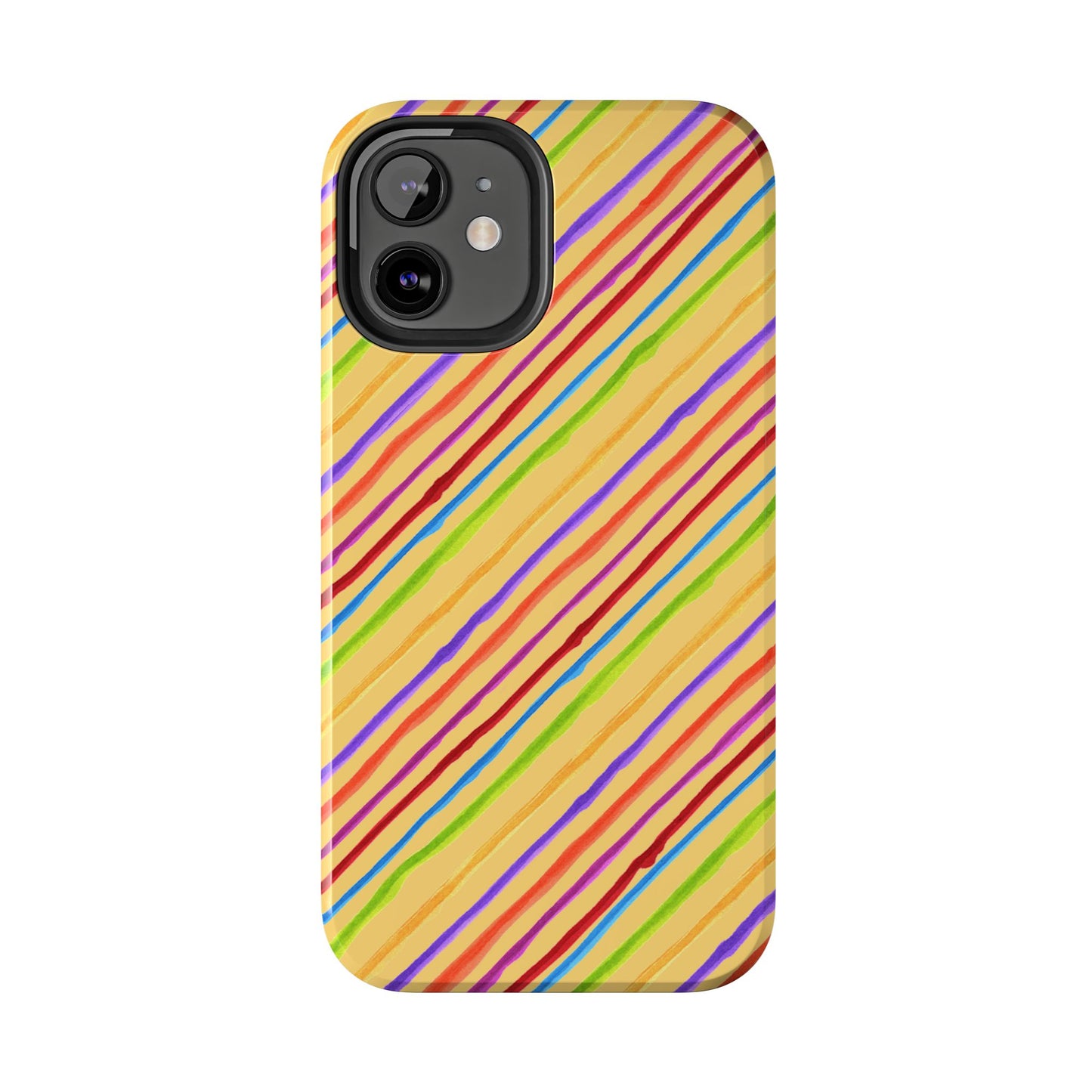 Calico Stripe Yellow Phone Case