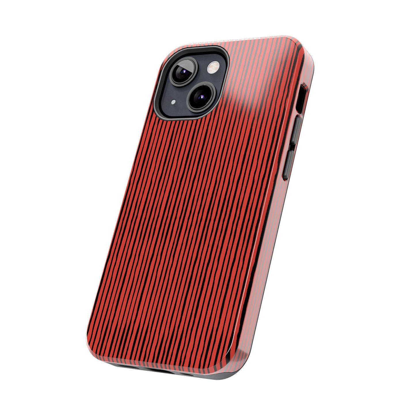 Quirky Pin Stripe Red / Black Phone Case