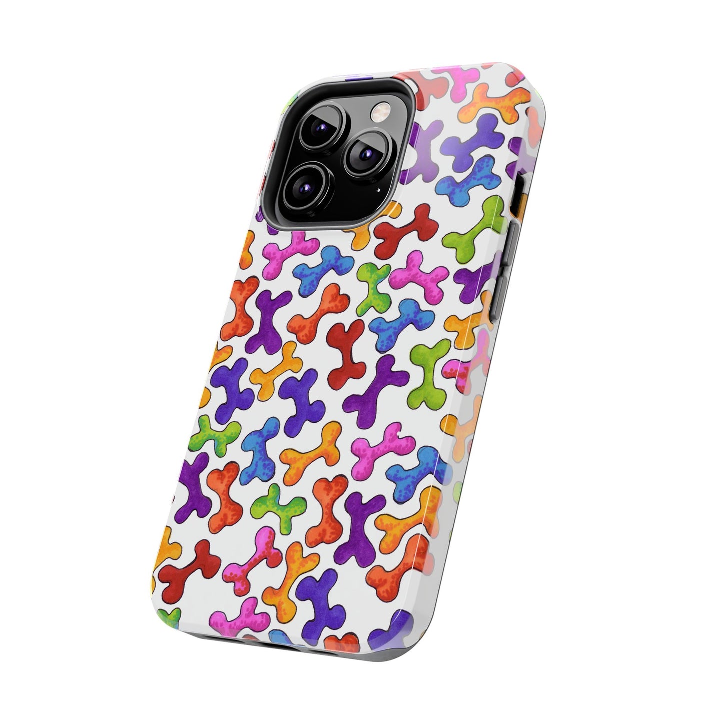 Fancy Bones White / Multi Phone Case