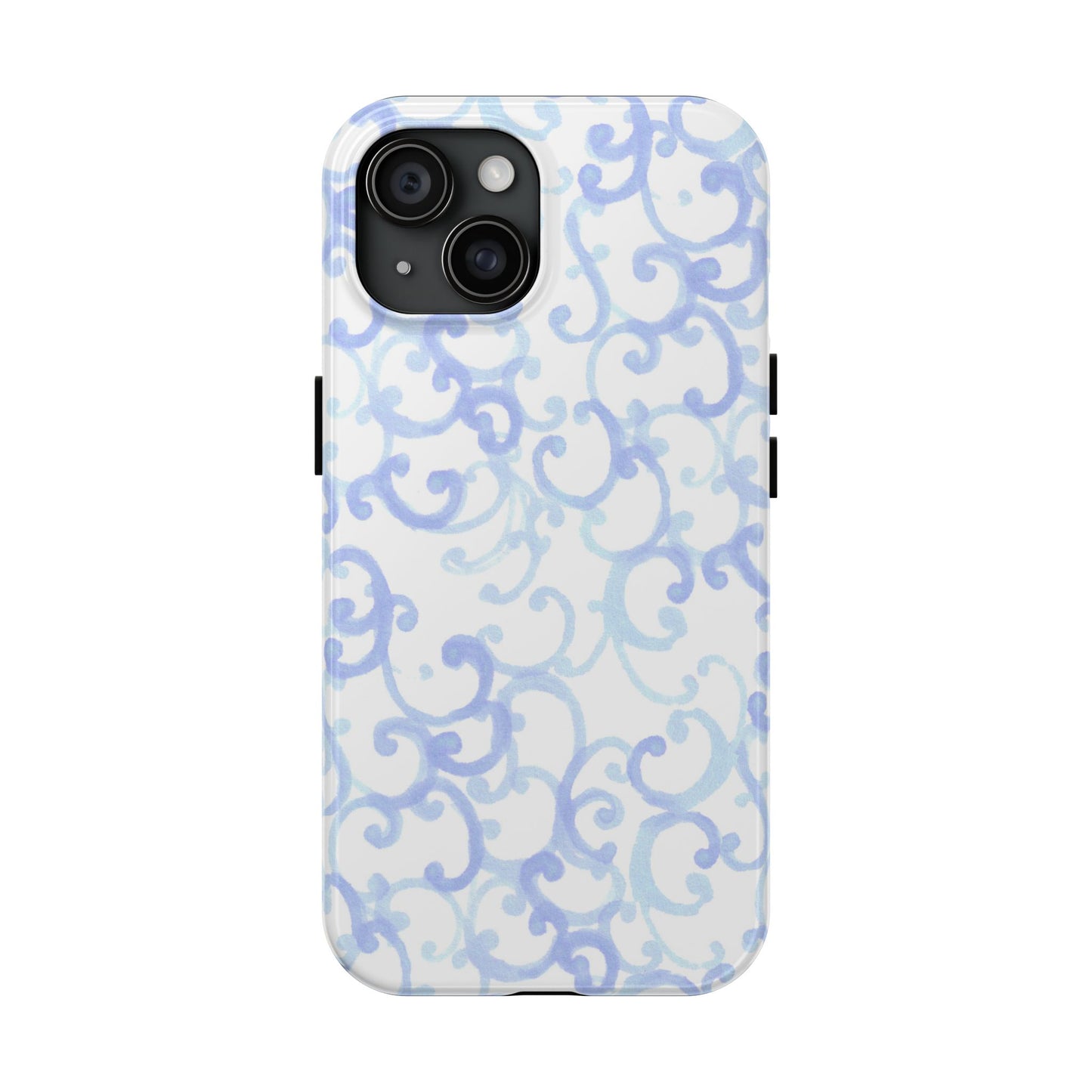 Scrollie White / Blue Phone Case