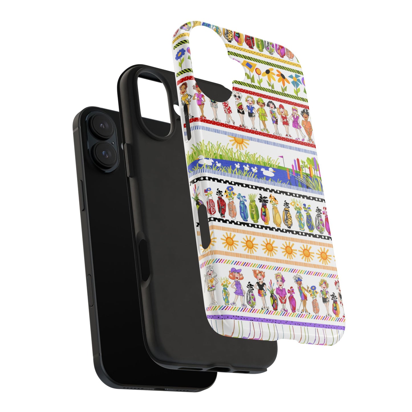 Golf Borders White Phone Case