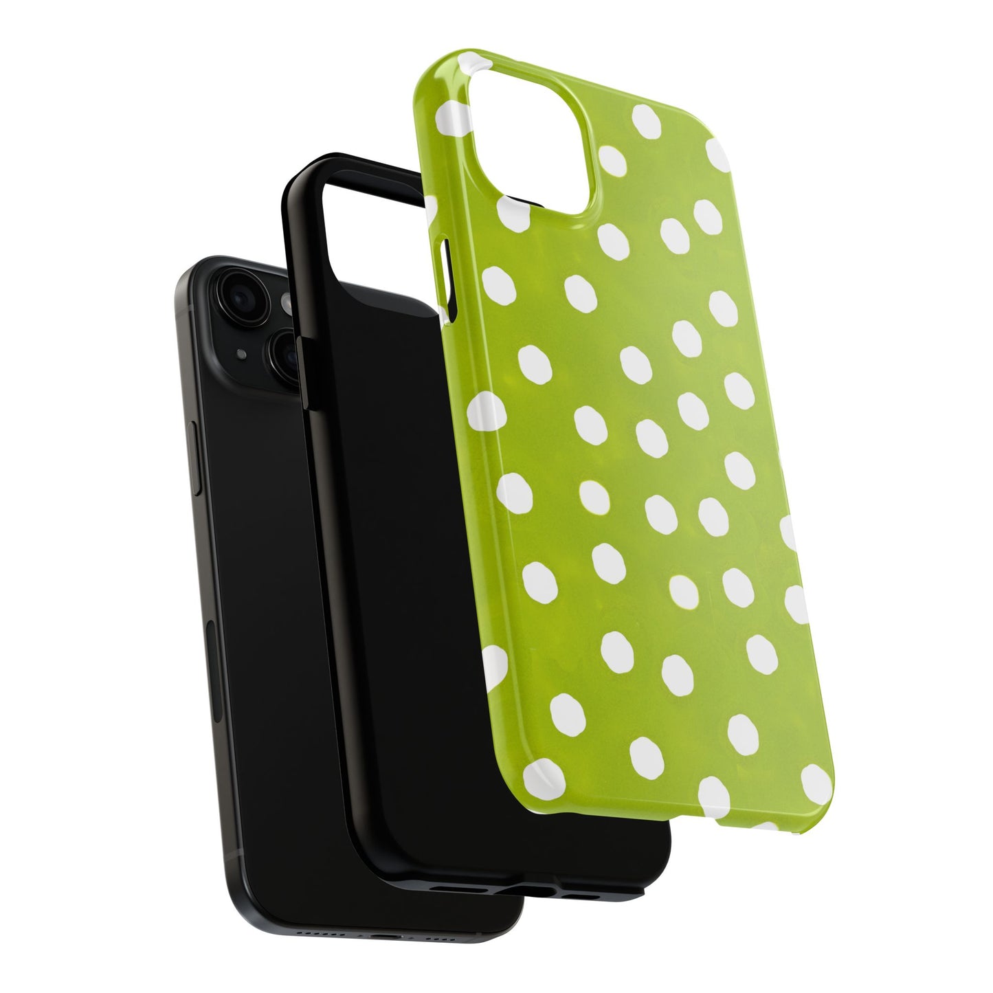 Jumbo Dots Green / White Phone Case