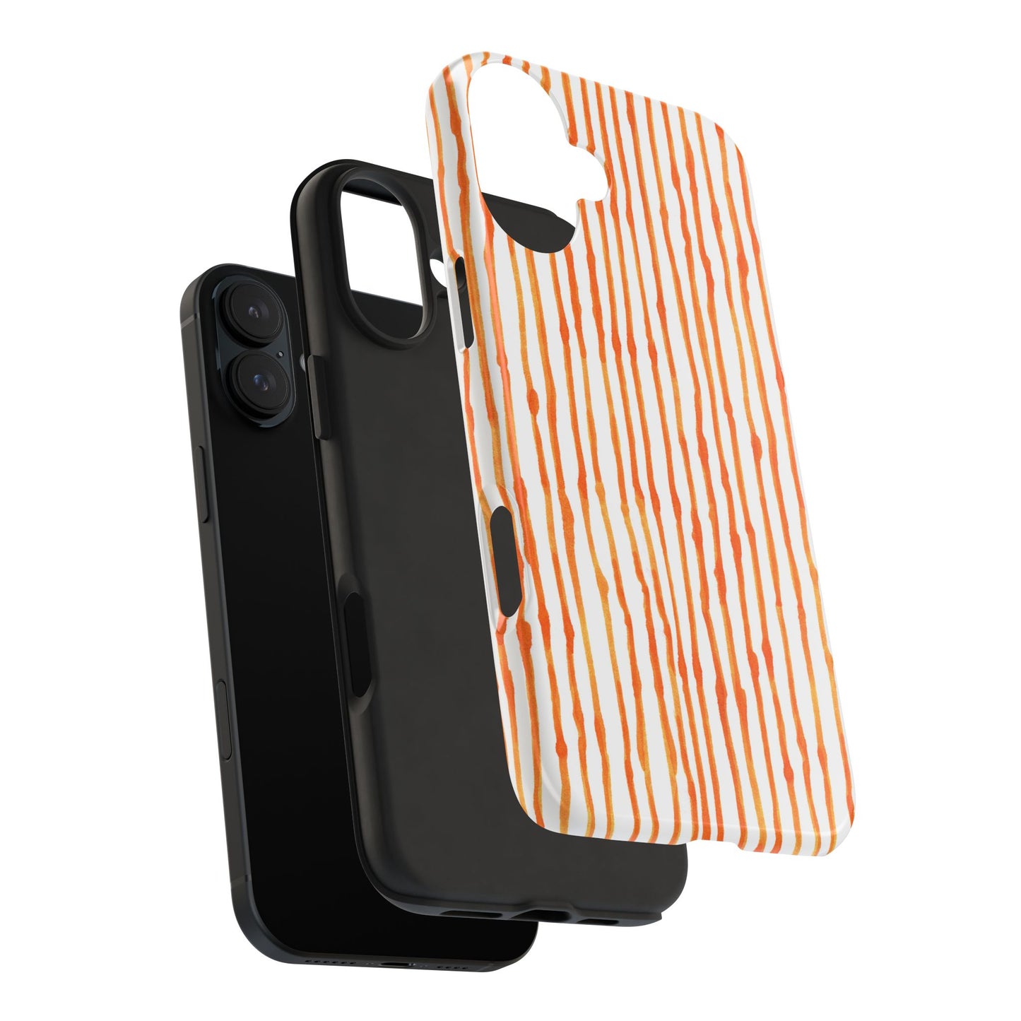 Faux Seersucker Orange / White Phone Case