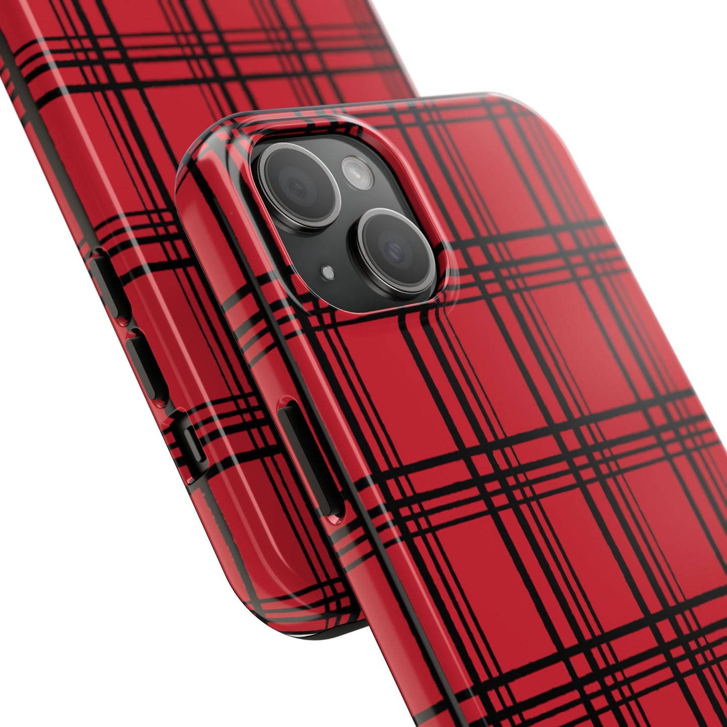 Glad Plaid Red / Black Phone Case