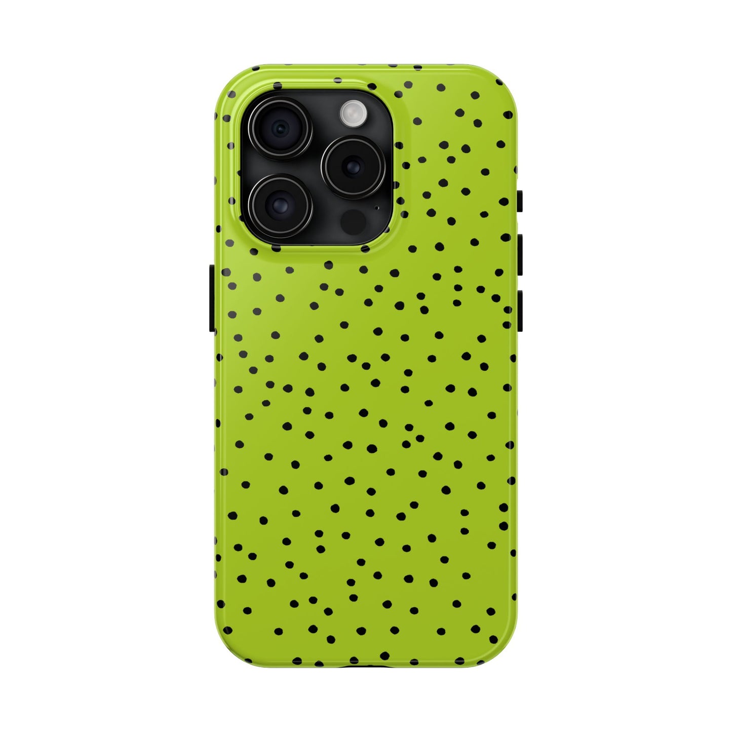 Dinky Dots Lime / Black Phone Case
