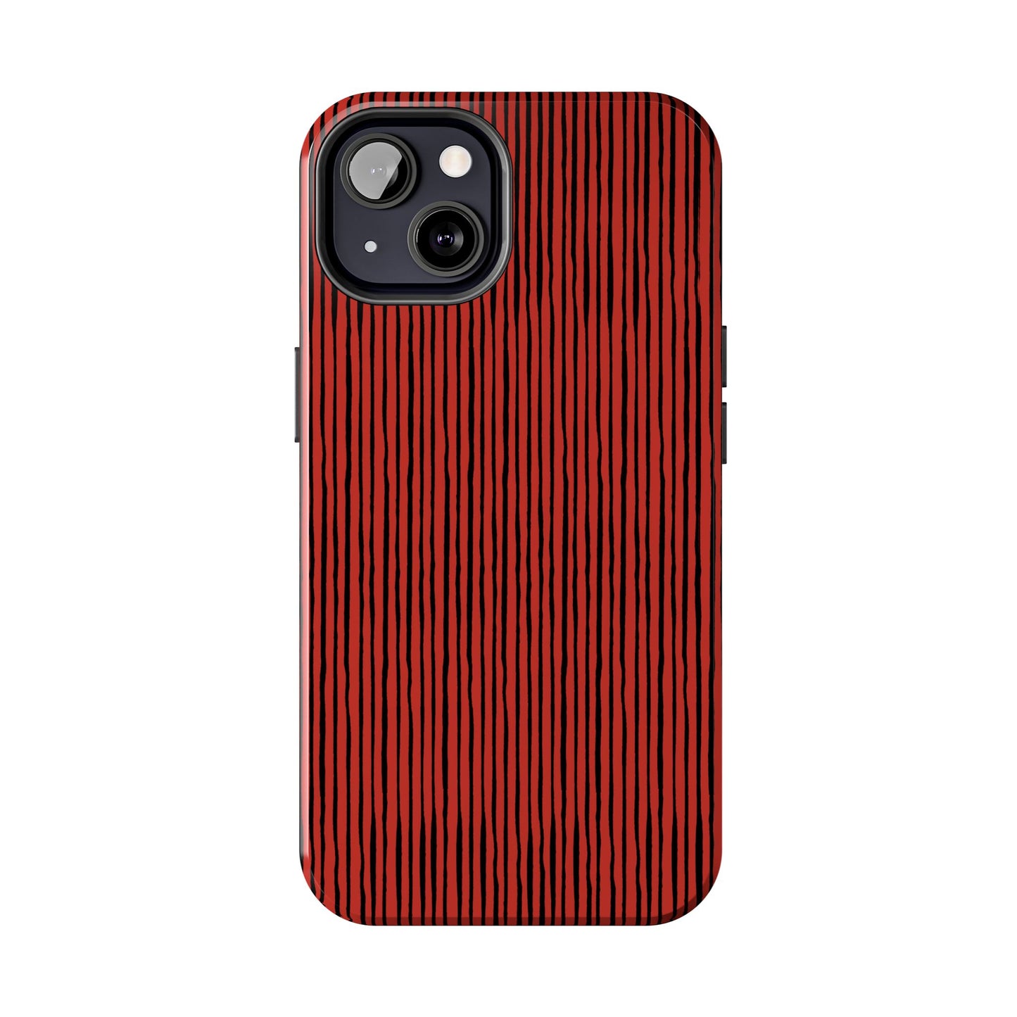 Quirky Bias Stripe Red / Black Phone Case