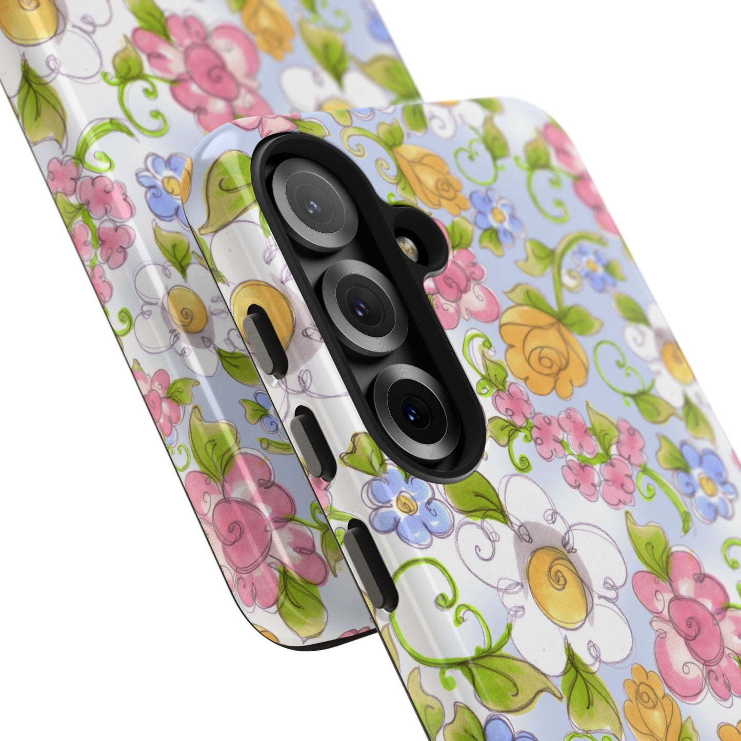 Flower Frolic Blue Phone Case