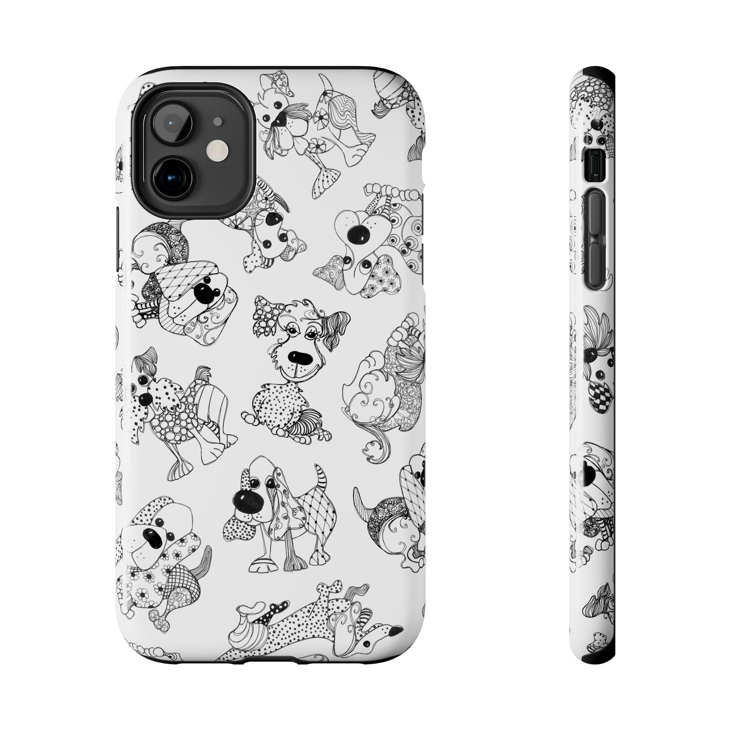 Doodle Dogs White Phone Case