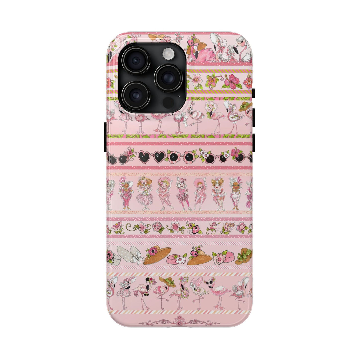 Flam Borders Pink Phone Case