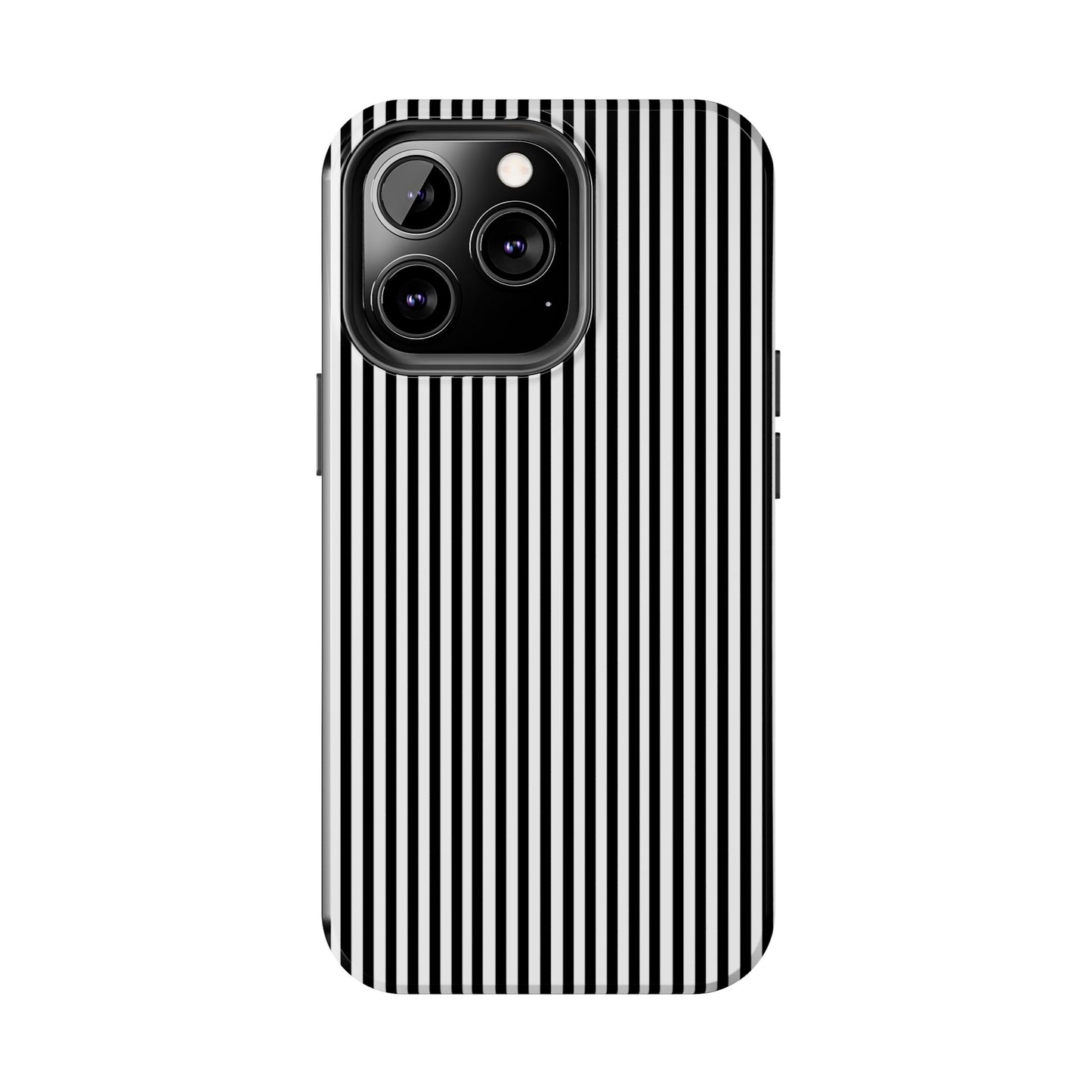 Stripe White / Black Phone Case