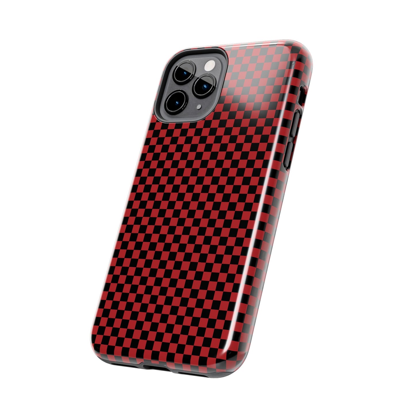 Checkerboard Red / Black Phone Case