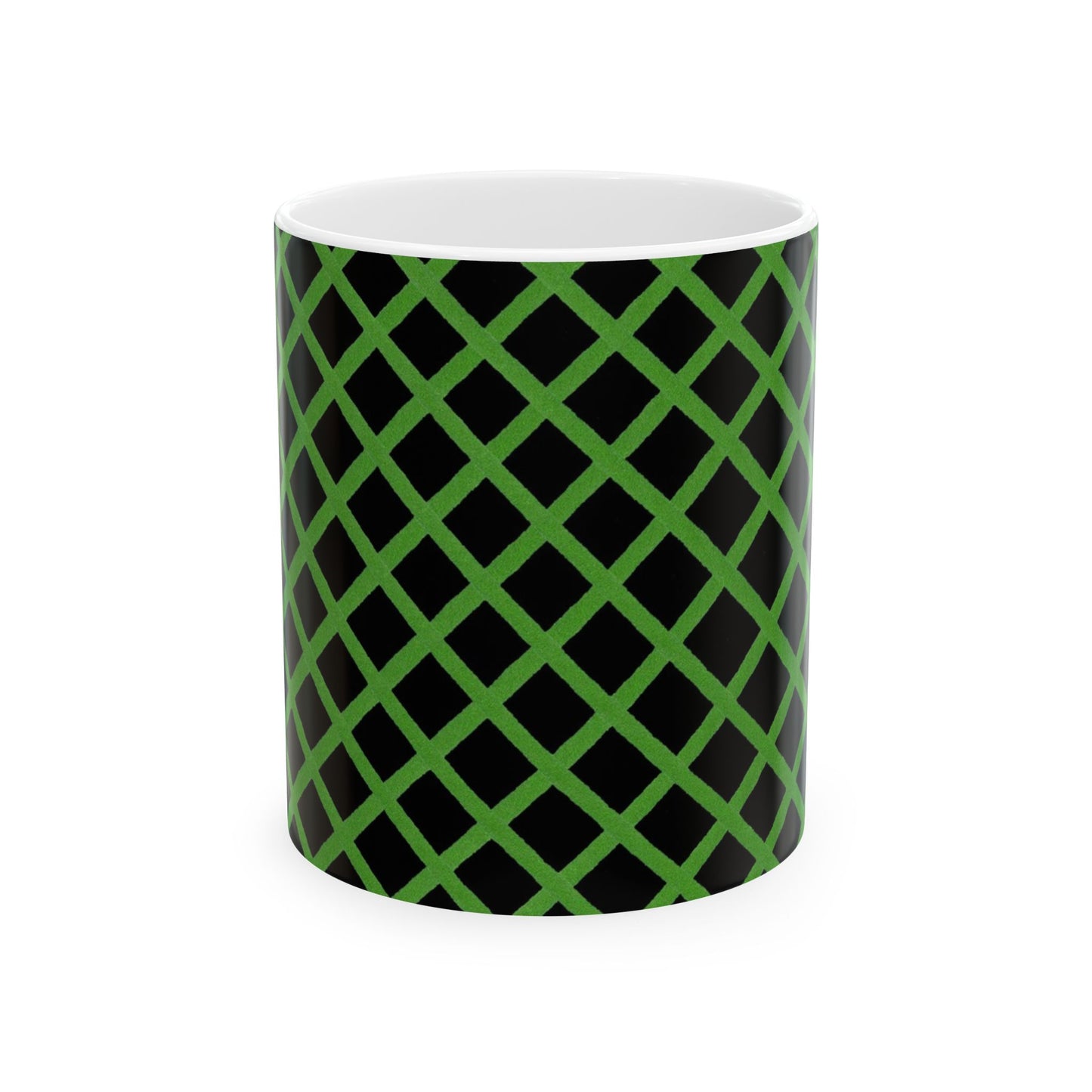 Trellis Black / Green Cup