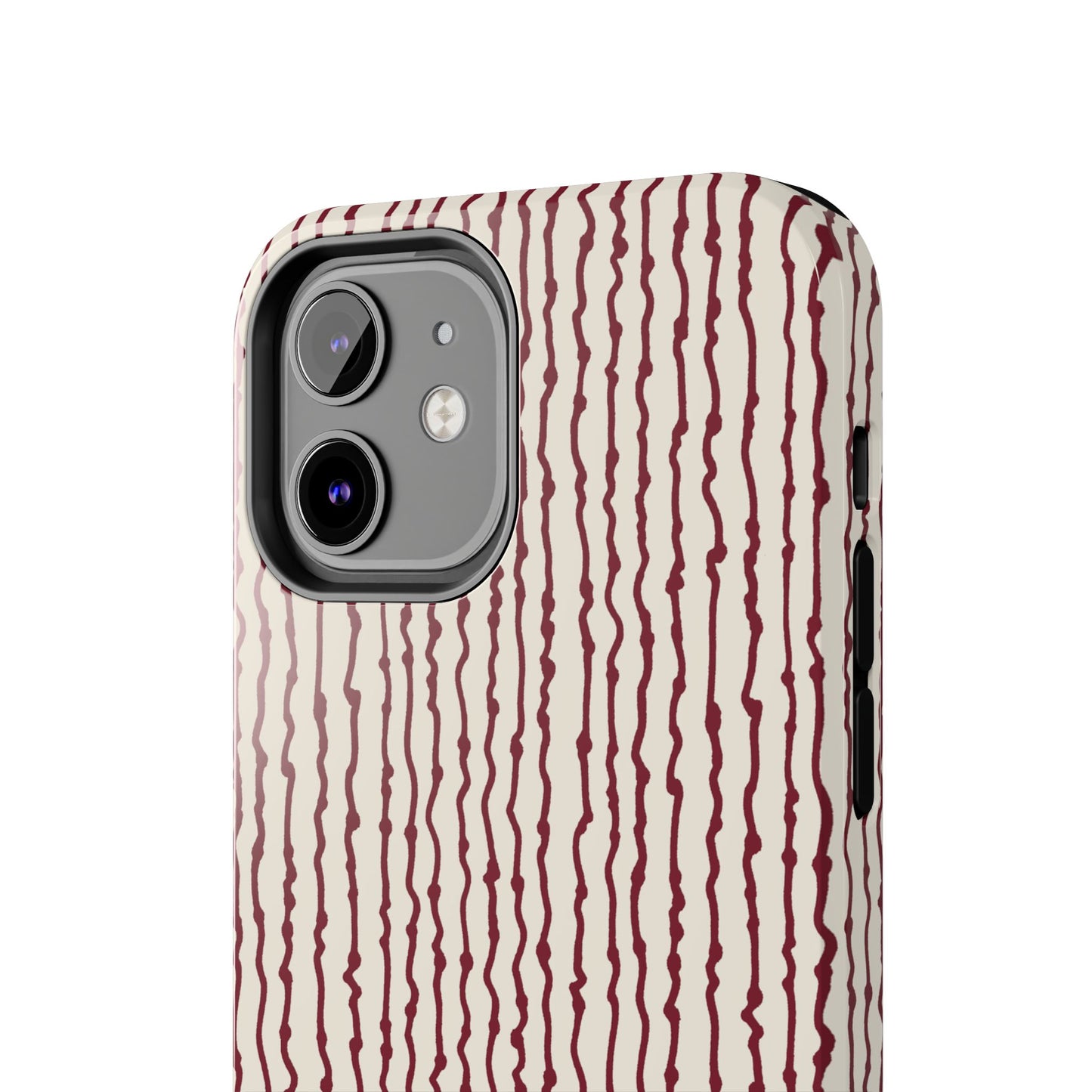 Faux Seersucker Ivory / Red Phone Case