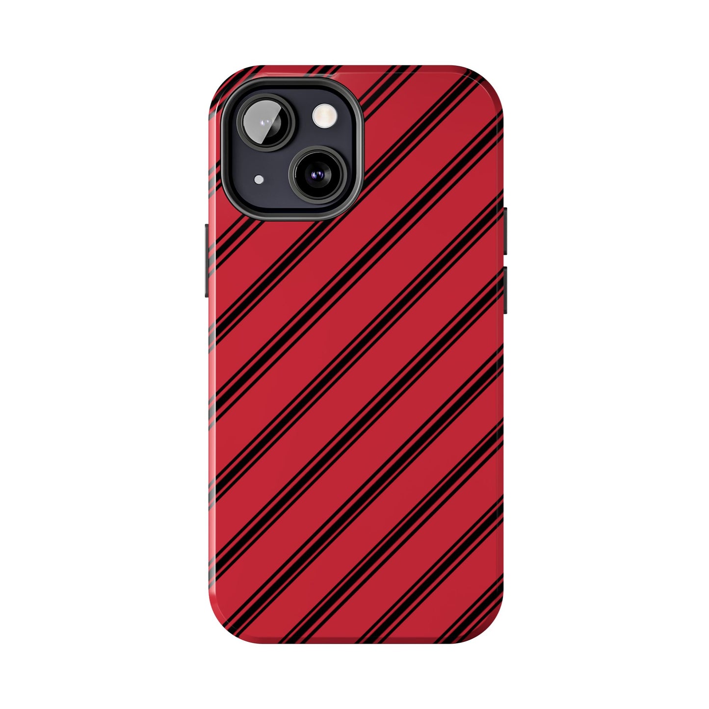 Awning Stripe Red / Black Phone Case