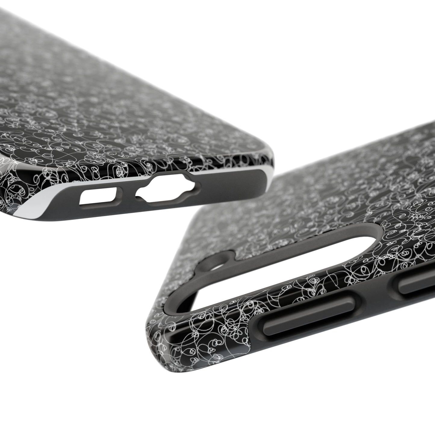 Scribble Black / White Phone Case
