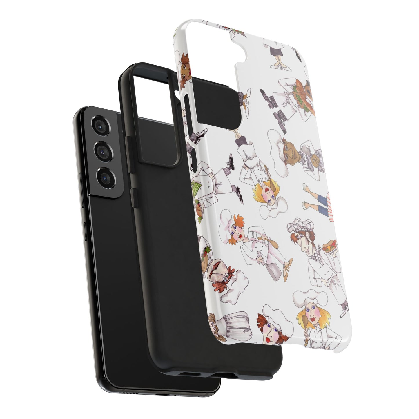 Tossed Chefs White Phone Case
