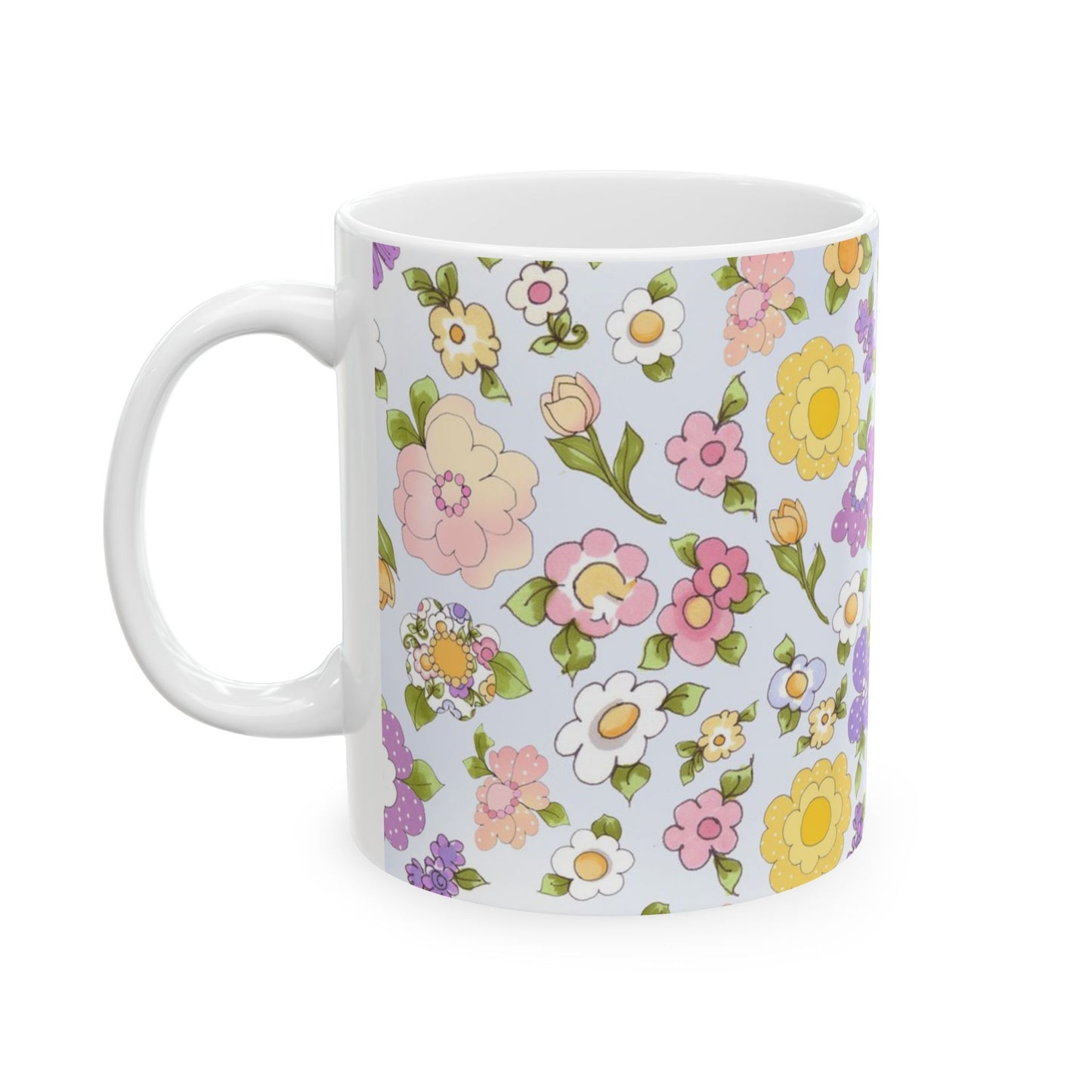 Flowery Blue Sky Cup