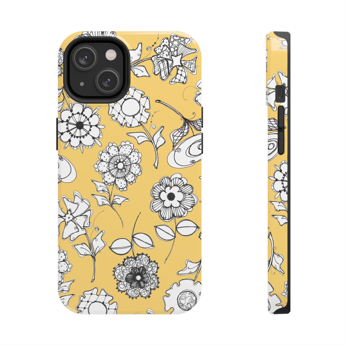 Paper Posies Yellow Phone Case