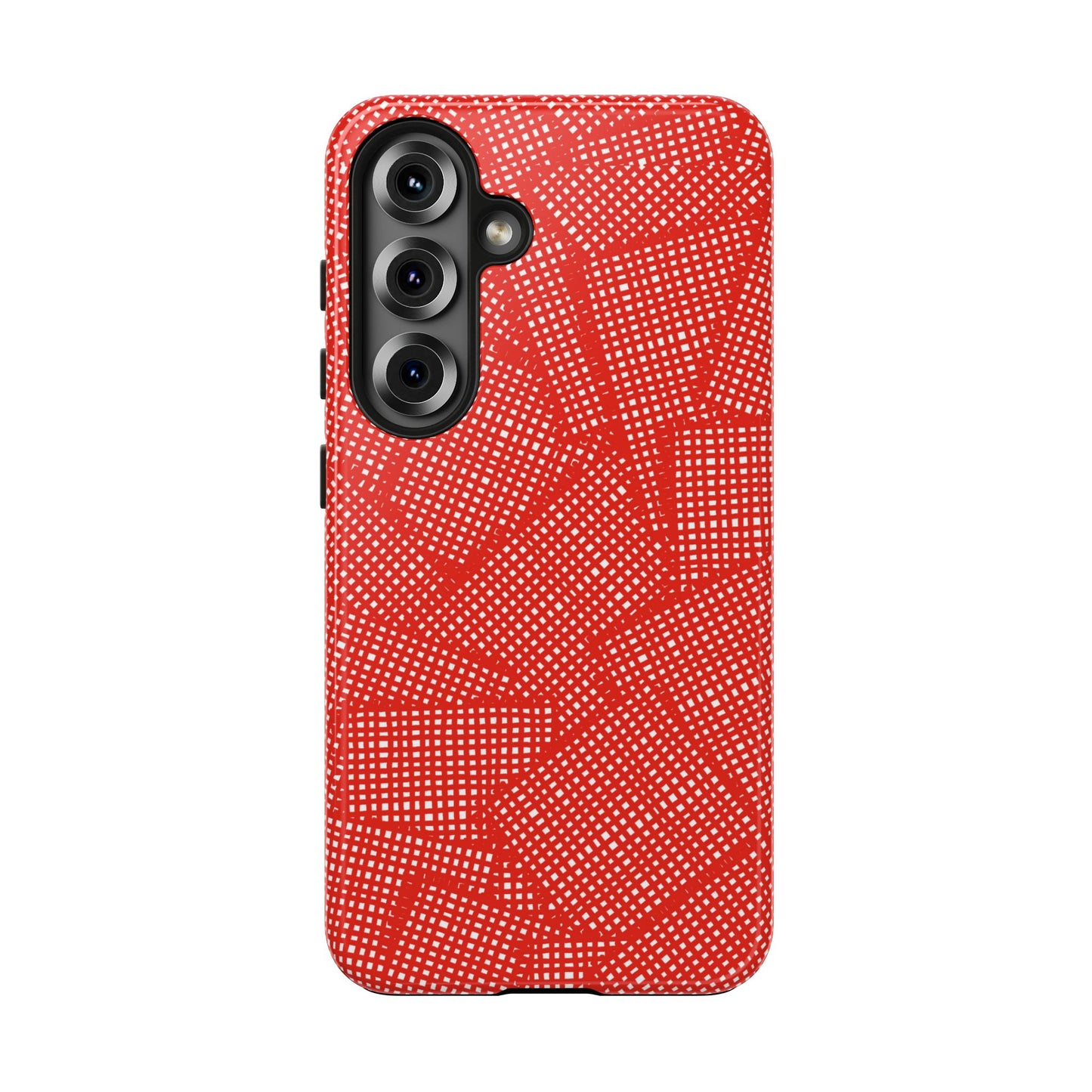 Check Patch Large Red Phone Case